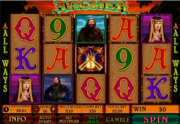 Archer - เกมสล็อตเกมแรกของ Playtech ที่มี 243 วิธีในการชนะ