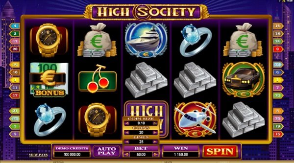 High Society – Slot game for giants who love branded goods