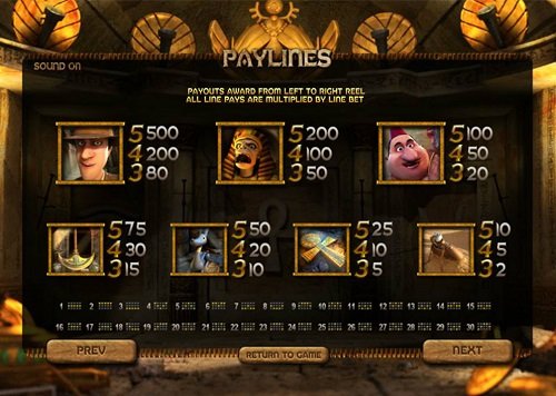 Lost slot game - In search of ancient Egyptian treasures